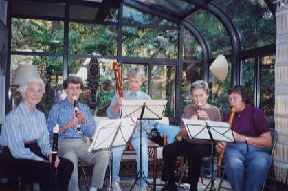 left to right: Lee Harwood, Betsy Vashel, Laura Gonsalves, Joe Luke, Betsy Wallace
